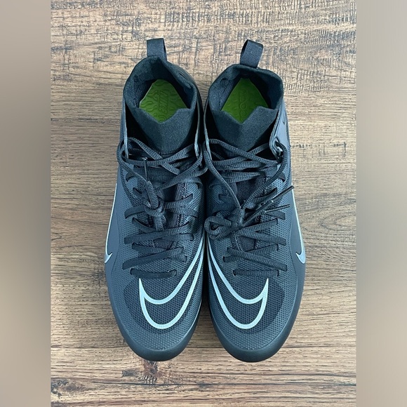 Nike Alpha Huarache 8 Elite ‘Black Silver’ (size mens 12) - Picture 3 of 6